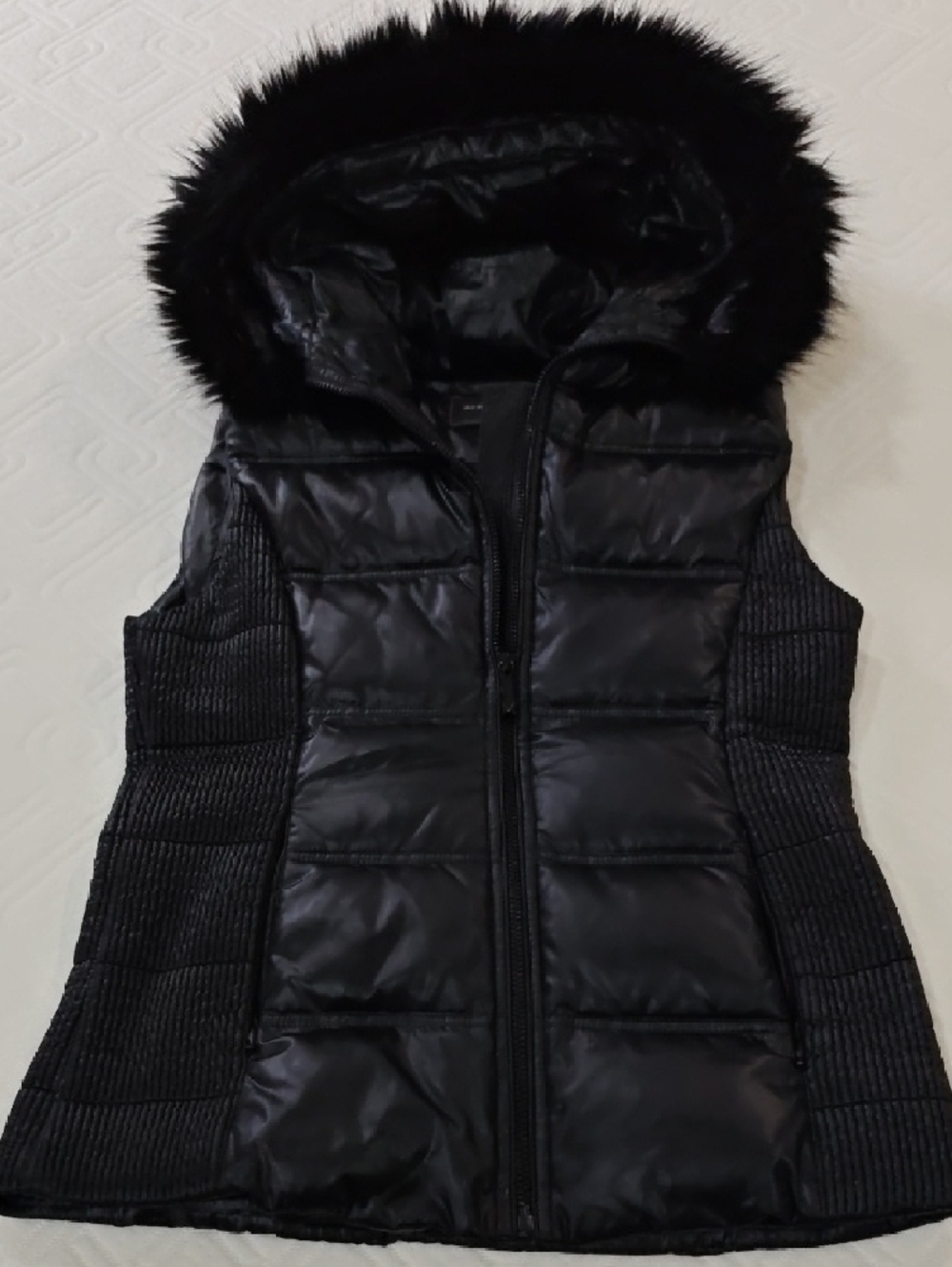 BCBG Quilted Hooded Puffer Vest